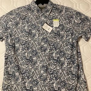 Eddie Bauer Men's XL Short Sleeve On The Go Hawaiian Shirt NWT